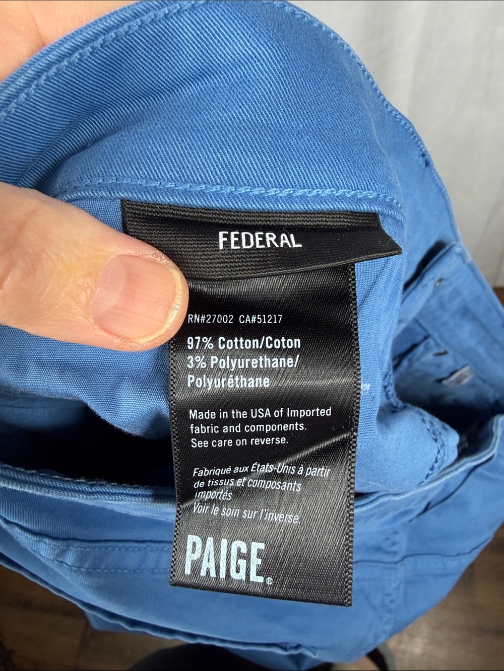Paige Jeans Federal in Blue. - Picture 8 of 12